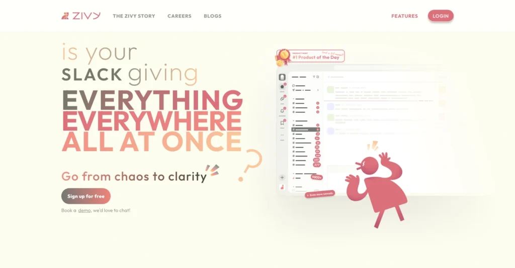 Zivyv1.5 interface showing homepage
